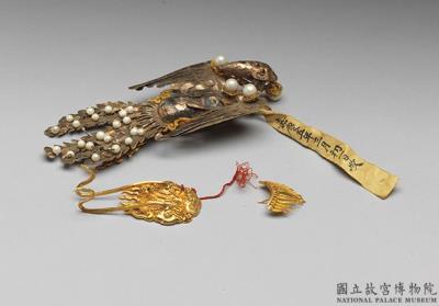 图片[2]-Birch-bark phoenix finial with gold inlay, Qing dynasty, 18-19th c., Qing court work.-China Archive